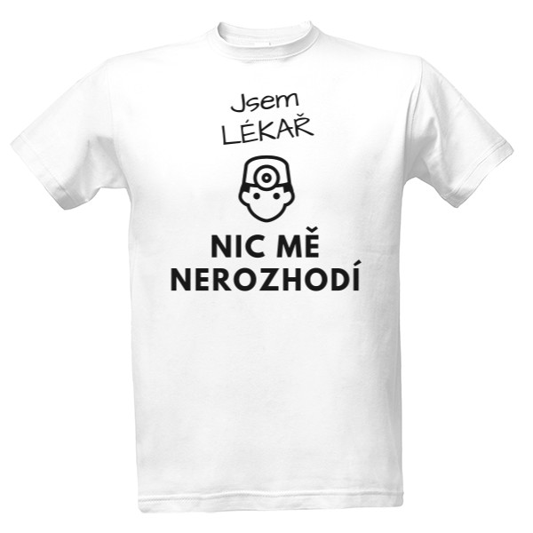 Tričko s potiskem Jsem lékař - tmavý text