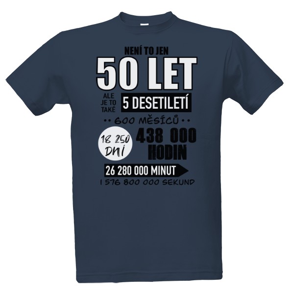 Tričko s potiskem Není to jen 50 let