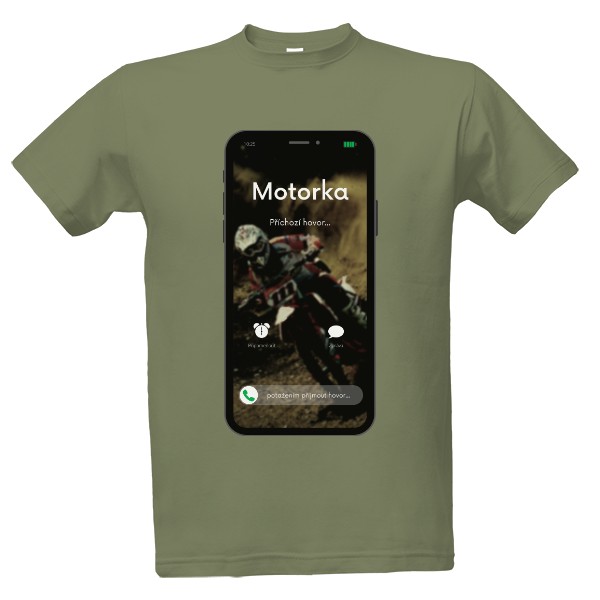 Tričko s potiskem Volá ti motorka - cross